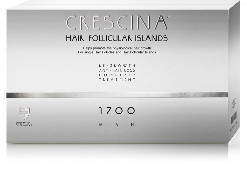 Crescina Комплекс для мужчин Follicular Islands 1700 (лосьон для стимуляции роста волос №10 + лосьон против выпадения волос №10) (Crescina, Crescina 1700)