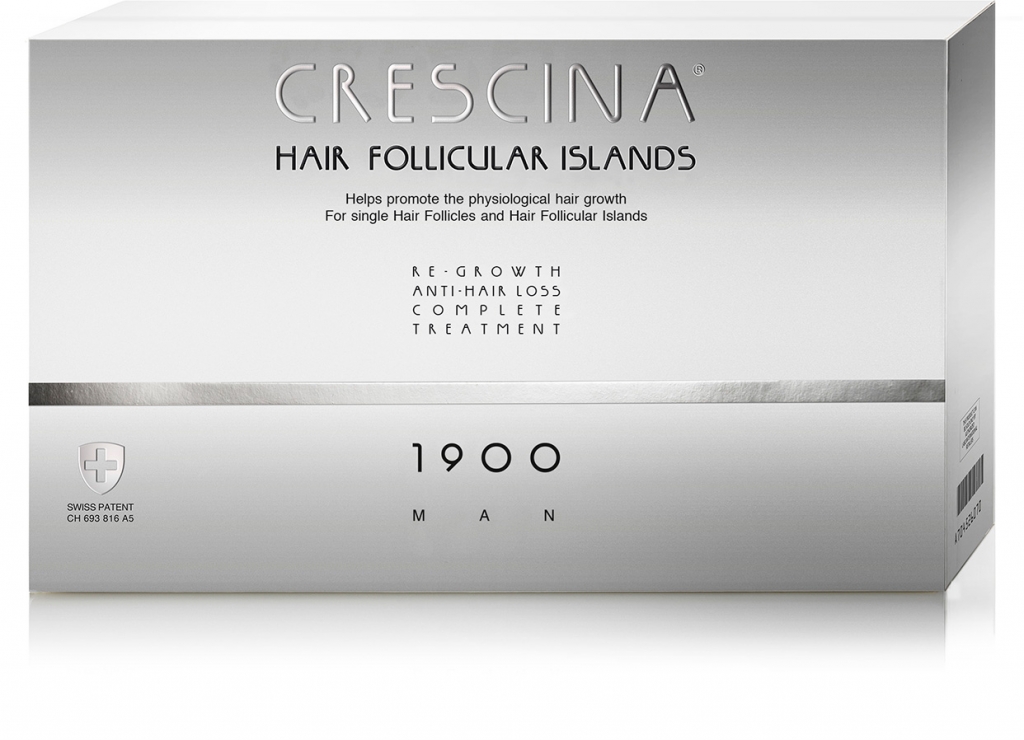 Crescina Комплекс для мужчин Follicular Islands 1900 (лосьон для стимуляции роста волос №10 + лосьон против выпадения волос №10) (Crescina, Crescina 1900)