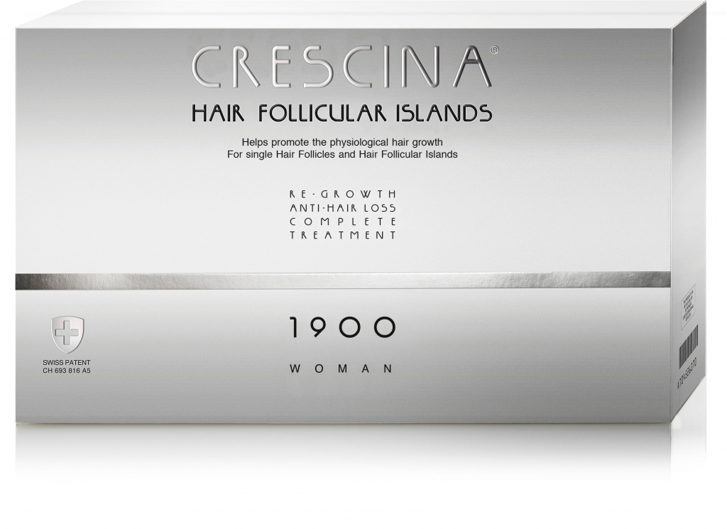 Crescina Комплекс для женщин Follicular Islands 1900 (лосьон для стимуляции роста волос №10 + лосьон против выпадения волос №10) (Crescina, Crescina 1900)