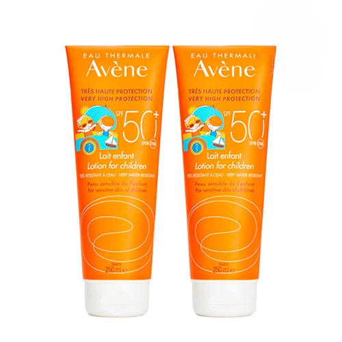 Avene Детское солнцезащитное молочко для чувствительной кожи SPF50, 2х250 мл (Avene, Suncare) от Socolor