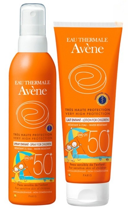 Avene Набор солнцезащитных средств для детей SPF50 (спрей 200 мл + молочко 250 мл) (Avene, Suncare) от Socolor