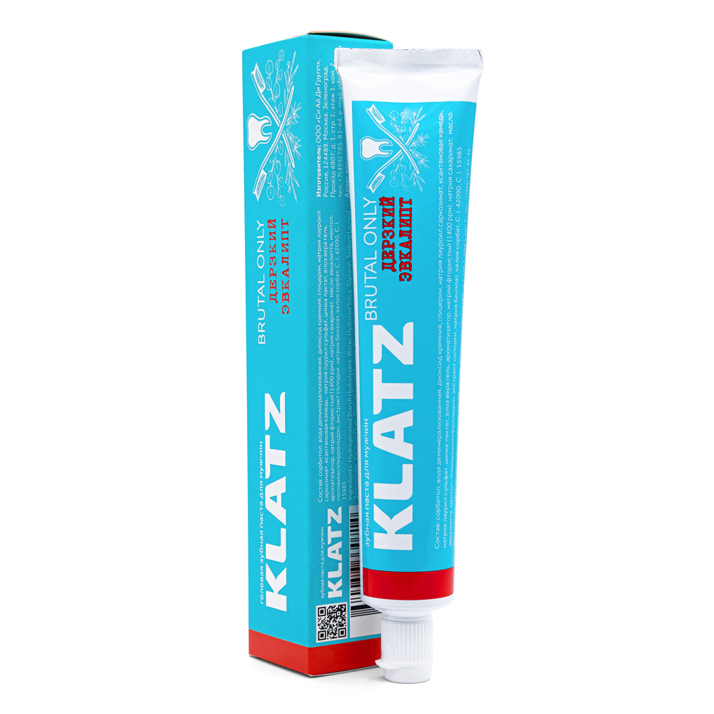 Klatz Зубная паста для мужчин Дерзкий эвкалипт, 75 мл (Klatz, Brutal Only)