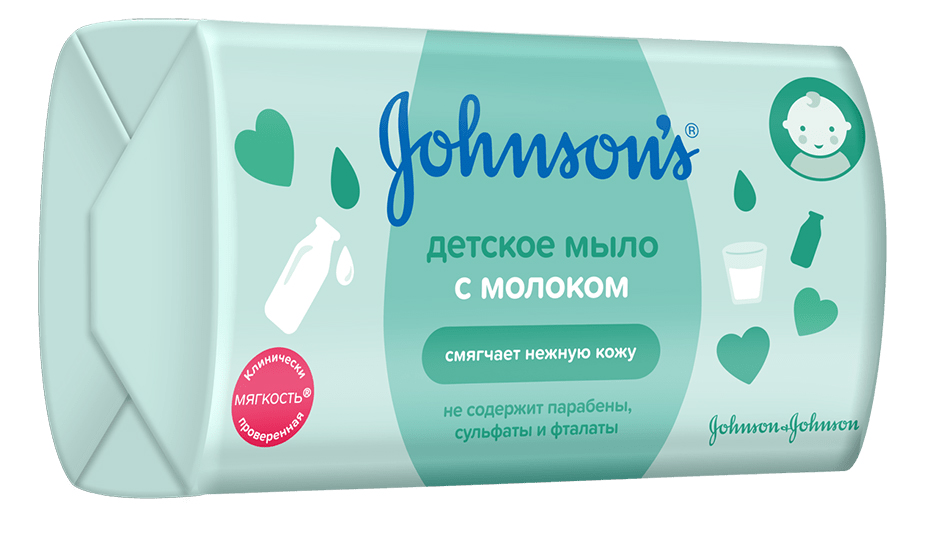 Johnsons Детское мыло с молоком, 100 г (Johnsons, Для тела)