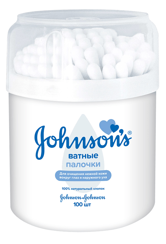 Johnsons Ватные палочки, 100 шт (Johnsons, Гигиена)