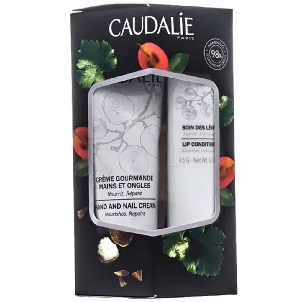 Caudalie Набор “Идеальный дуэт” (крем для рук, 30 мл + помада, 4,5 г) (Caudalie, Soin corps)