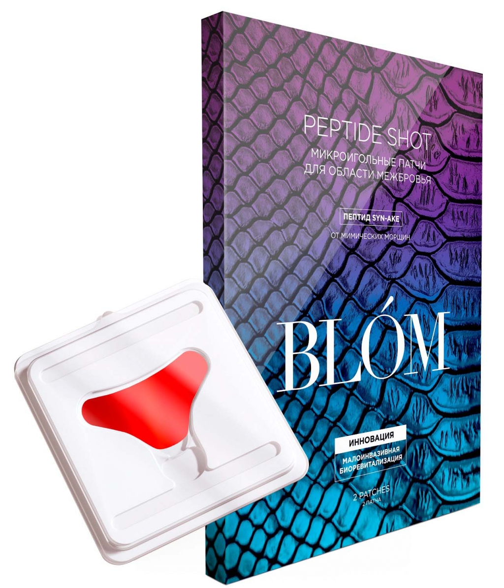 

Blom Патчи микроигольные для межбровной области Peptide Shot , 2 патча (Blom, Peptide Shot)