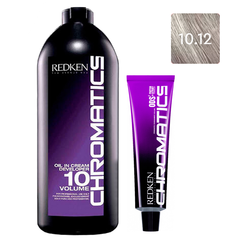 

Redken Набор Перманентный краситель Chromatics в оттенке 10,12, 60 мл + Проявитель крем-масло Chromatics 10 Vol [3%], 1000 мл (Redken, Окрашивание)