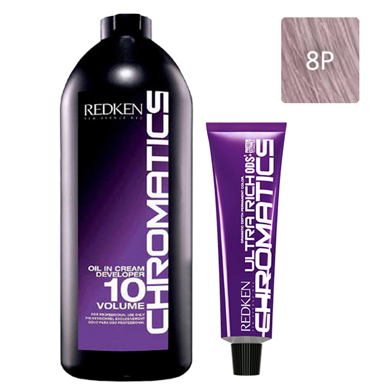 

Redken Набор Перманентный краситель Chromatics Ultra Rich в оттенке 8P, 60 мл + Проявитель крем-масло Chromatics 10 Vol [3%], 1000 мл (Redken, Окрашивание)