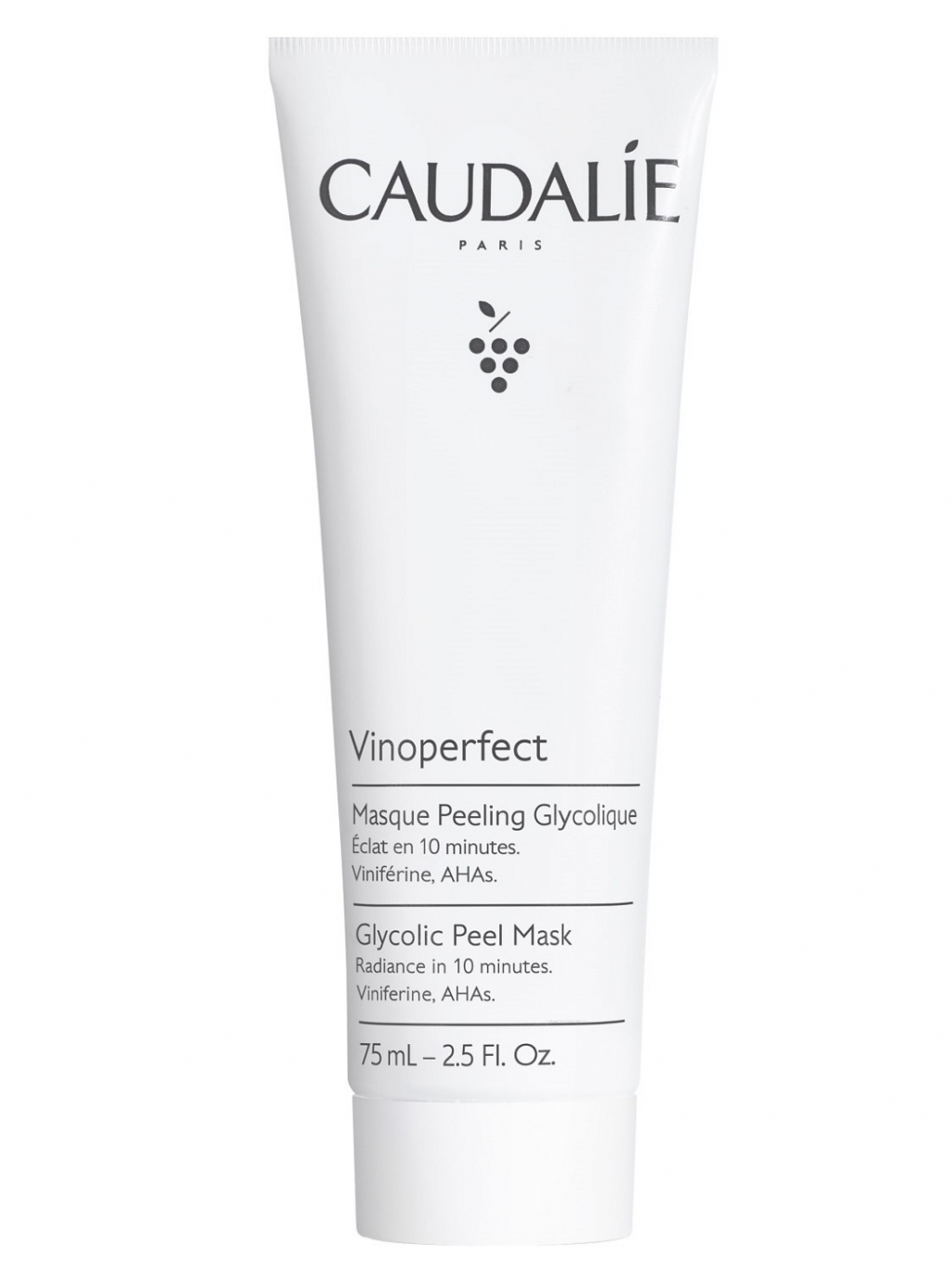 Caudalie Маска для лица сияние гликолевая для всех типов кожи, 75 мл (Caudalie, Vinoperfect)