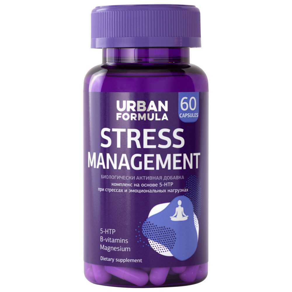 Urban Formula Антистрессовый комплекс с 5-HTP Stress Management, 60 капсул  (Urban Formula, Special)