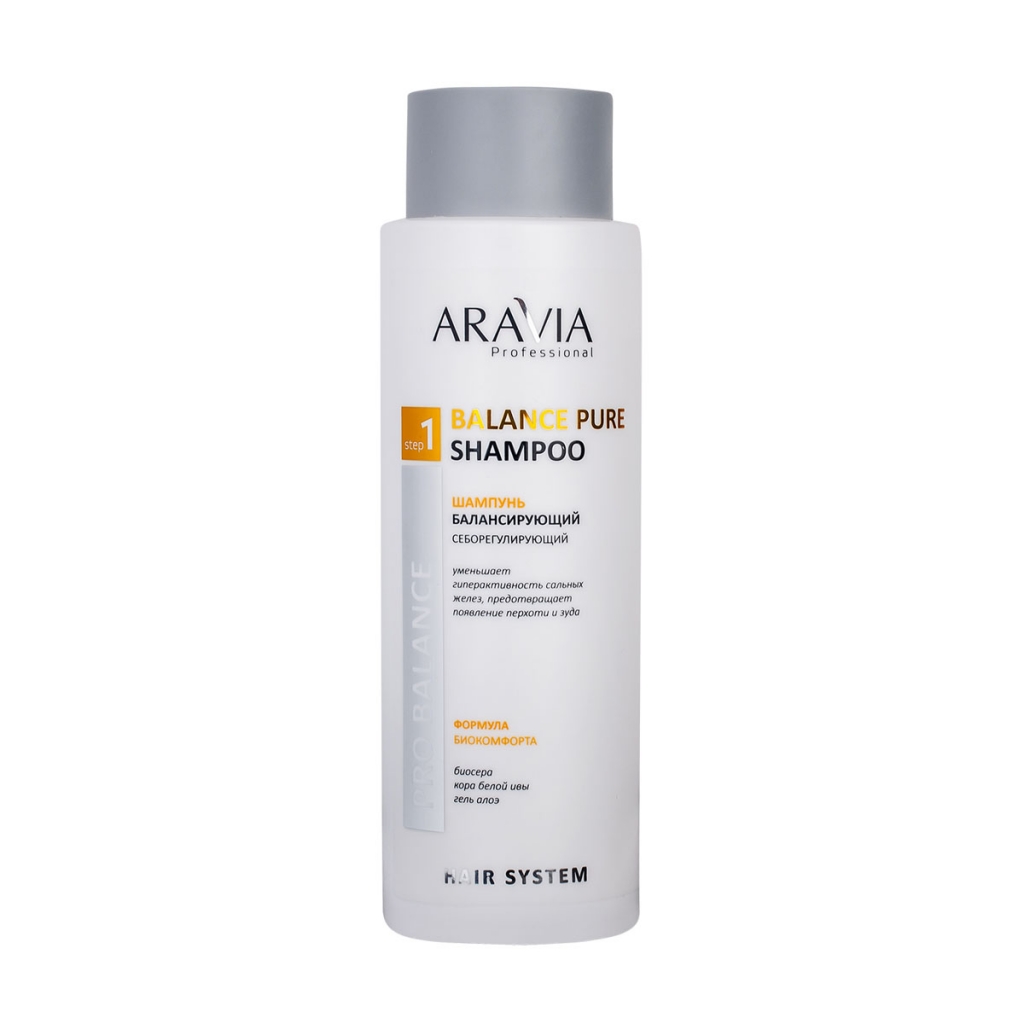 Купить Aravia Professional Шампунь для придания объема тонким и склонным к жирности волосам Volume Pure Shampoo, 400 мл (Aravia Professional)