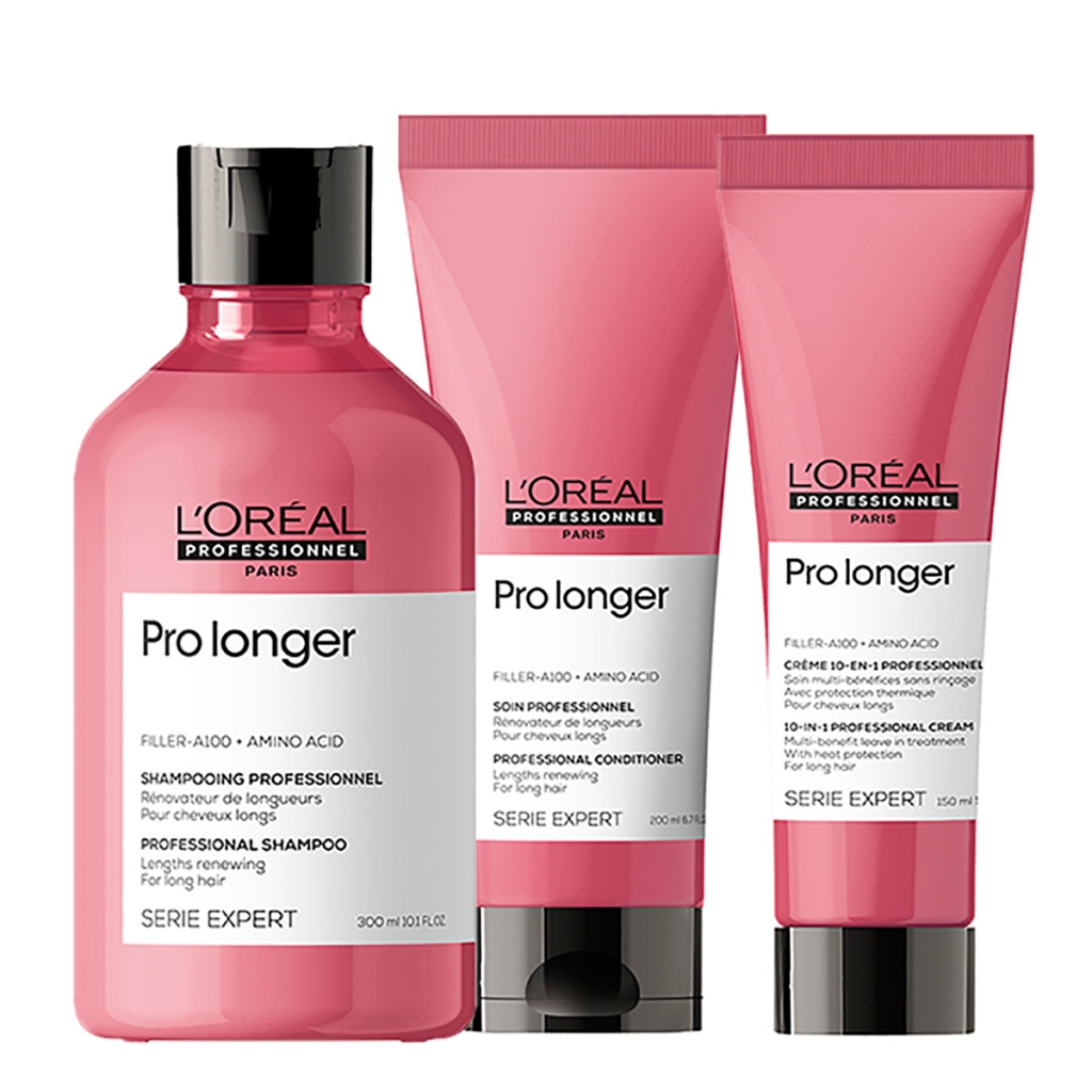 LOreal Professionnel Набор Pro Longer для длинных волос (Шампунь, 300 мл + Кондиционер, 200 мл + Термозащита, 150 мл) (LOreal Professionnel, Уход за волосами)