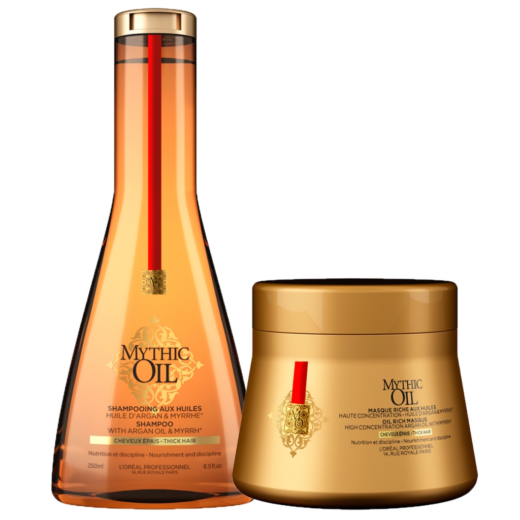 LOreal Professionnel Набор Mythic Oil для плотных волос (Шампунь, 250 мл + Маска, 200 мл) (LOreal Professionnel, Уход за волосами)