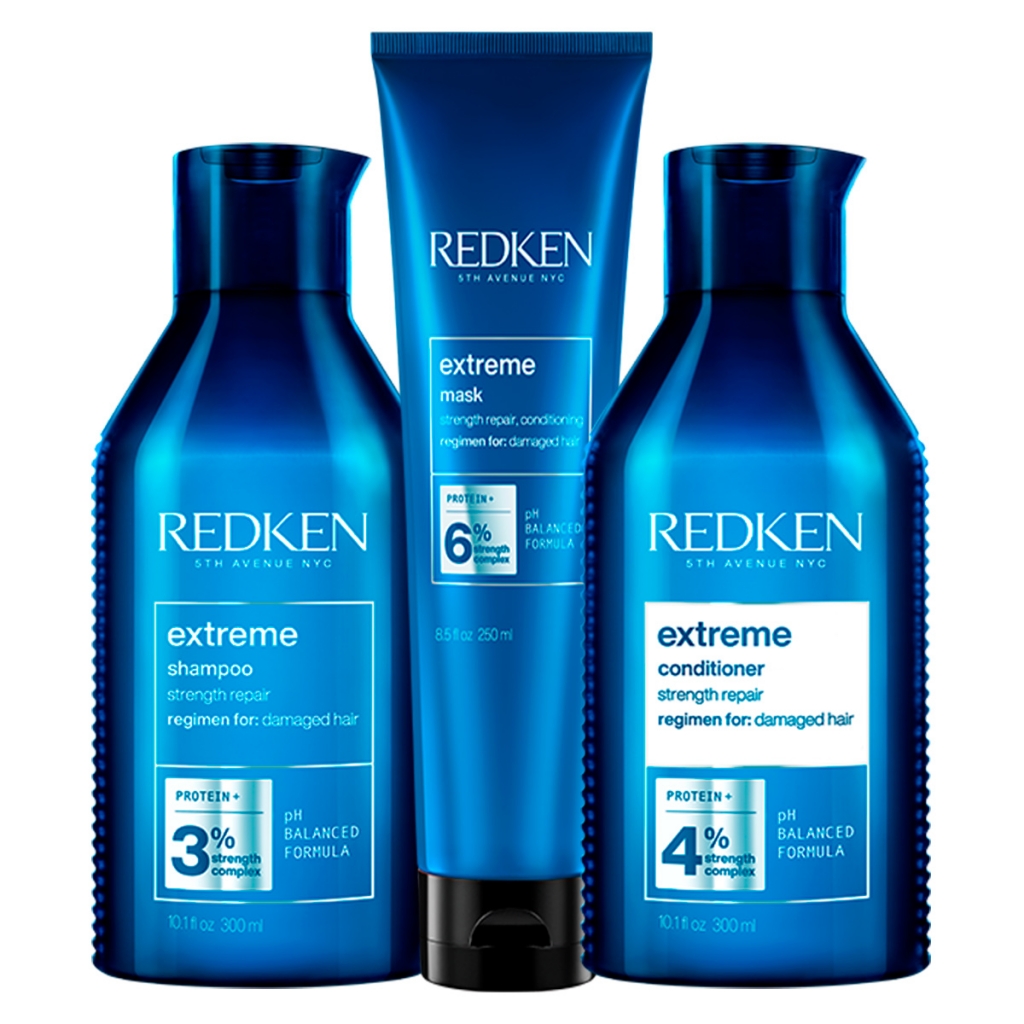 Redken Набор Extreme для укрепления волос (Шампунь, 300 мл + Кондиционер, 300 мл + Маска, 250 мл) (Redken, Уход за волосами) от Socolor