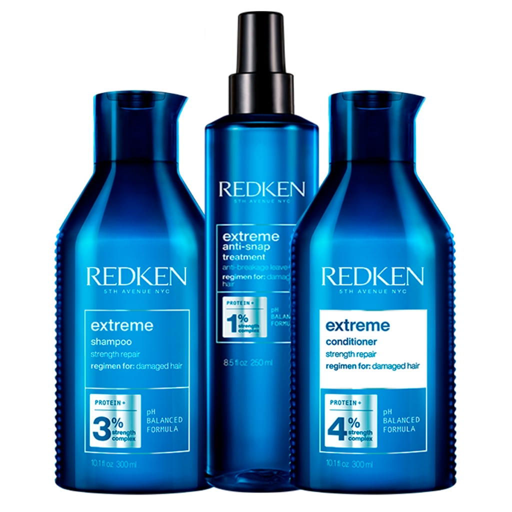 Redken Набор Extreme для укрепления волос (Шампунь, 300 мл + Кондиционер, 300 мл + Спрей, 200 мл) (Redken, Уход за волосами) от Socolor