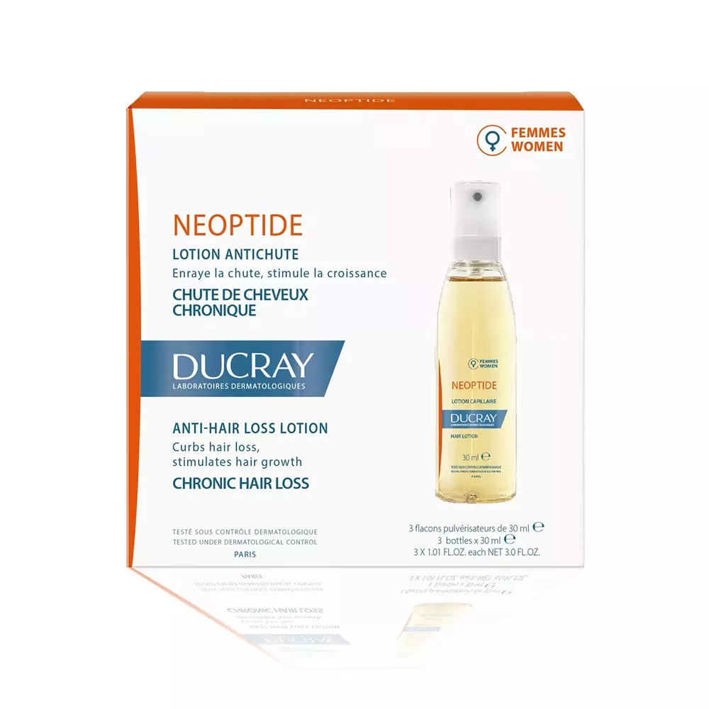 Ducray Лосьон против хронического выпадения волос для женщин, 3 х 30 мл (Ducray, Neoptide)