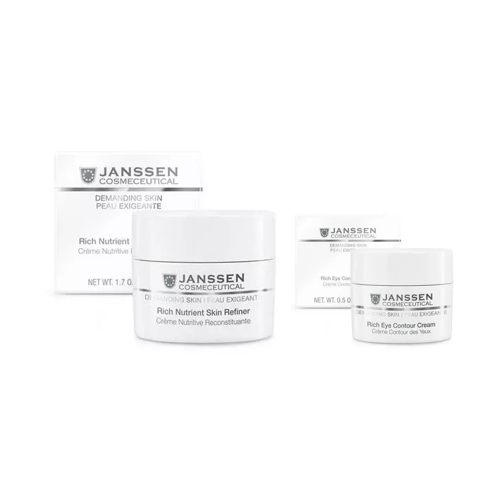 Janssen Набор "Питание и увлажнение": крем 50 мл + крем для кожи вокруг глаз 15 мл (Janssen, Demanding Skin)