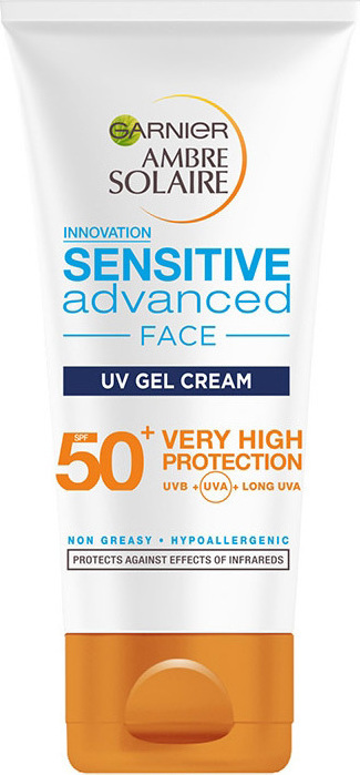 

Garnier Солнцезащитный гель-крем SPF 50+, 50 мл (Garnier, Amber solaire)
