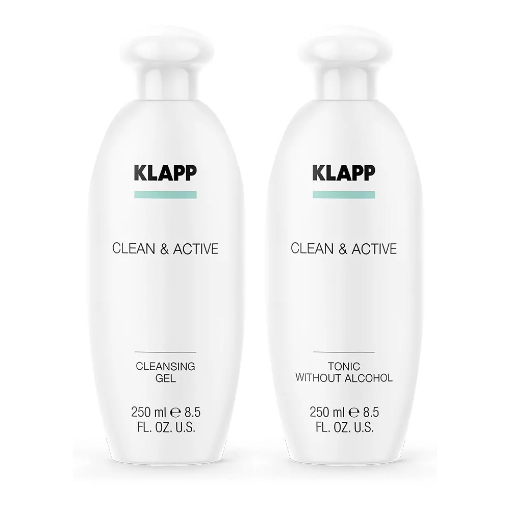 

Klapp Набор "Бережное очищение": гель 250 мл + тоник 250 мл (Klapp, Clean & active), Clean & active