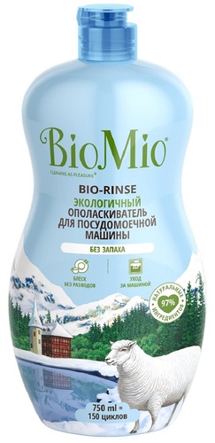 

BioMio Экологичный ополаскиватель для посудомоечной машины Bio-Rinse, 750 мл (BioMio, Посуда), Посуда