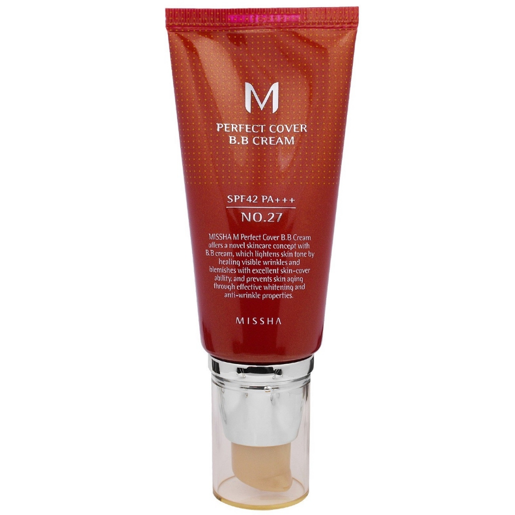 

Missha Тональный крем M Perfect Cover BB Cream SPF42/PA+++ № 27 Honey Beige, 50 мл (Missha, Perfect Cover)