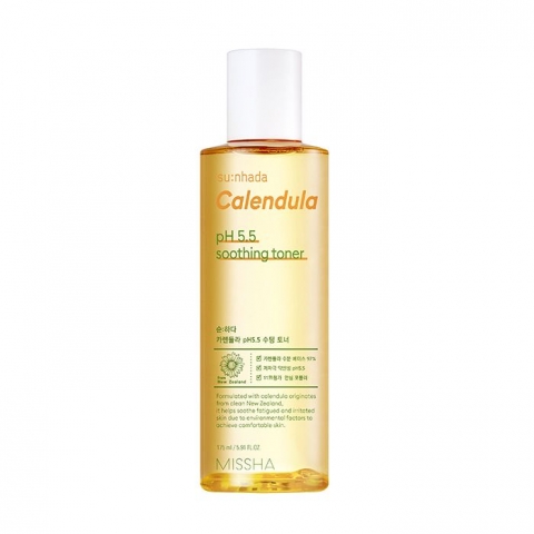 

Missha Успокаивающий тонер с календулой для лица, 175 мл (Missha, Su:Nhada Calendula pH Balancing & Soothing), Su:Nhada Calendula pH Balancing & Soothing