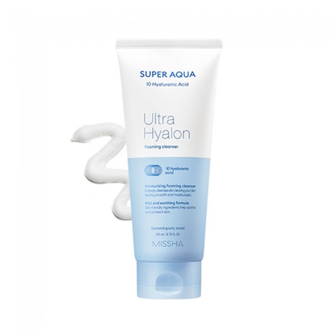 Missha Очищающая пенка для лица Ultra Hyalon, 200 мл (Missha, Super Aqua)