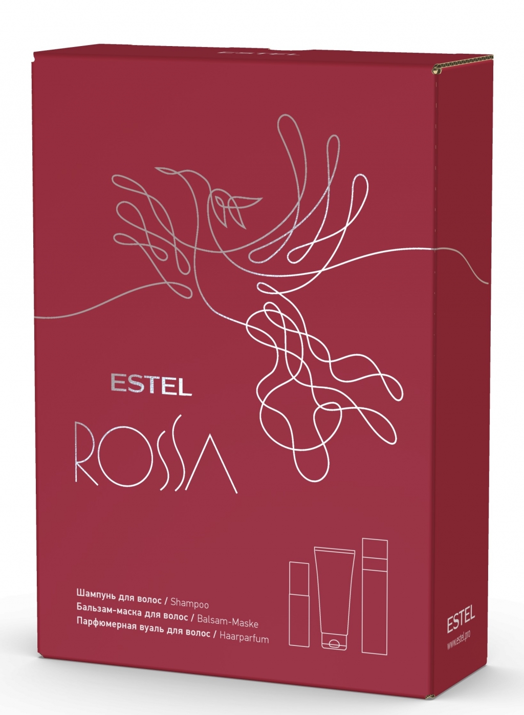 Купить Estel Professional Подарочный набор Rossa: шампунь 250 мл + бальзам-маска 200 мл + парфюмерная вуаль 100 мл (Estel Professional, Rossa)