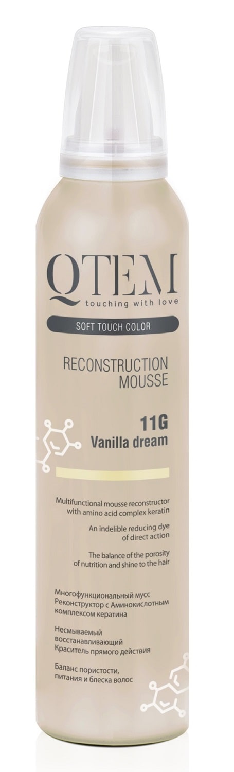 

Qtem Многофункциональный мусс-реконструктор для волос Vanilla Dream, 250 мл (Qtem, Soft Touch Color), Soft Touch Color