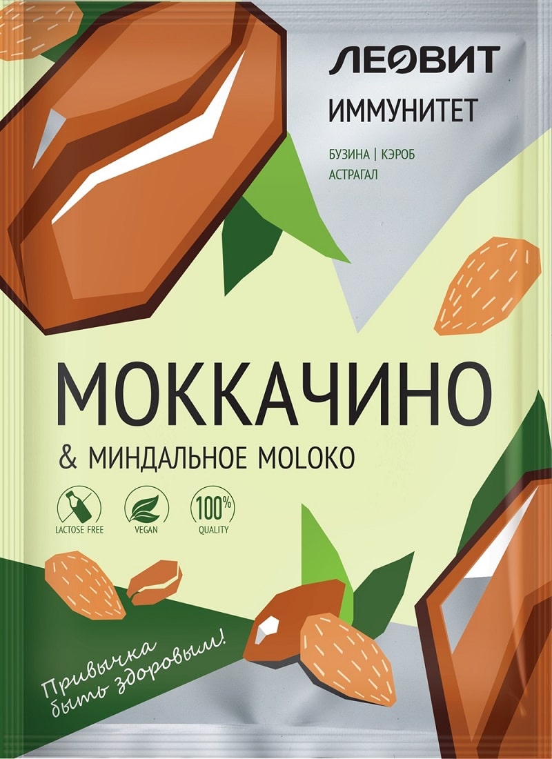 Леовит Кофейный растворимый напиток Моккачино, 15 г (Леовит, Полезные напитки)