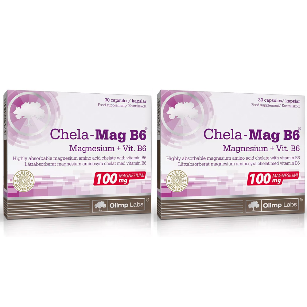 Olimp Labs Биологически активная добавка к пище Chela-Mag B6 690 мг, 2 х 30 капсул (Olimp Labs, Витамины и Минералы)