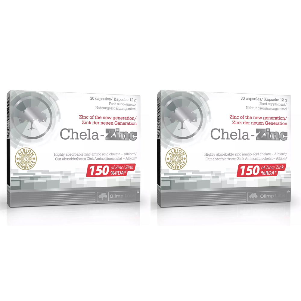 Olimp Labs Биологически активная добавка к пище Chela-Zinc 490 мг, 2 х 30 капсул (Olimp Labs, Мужское здоровье)