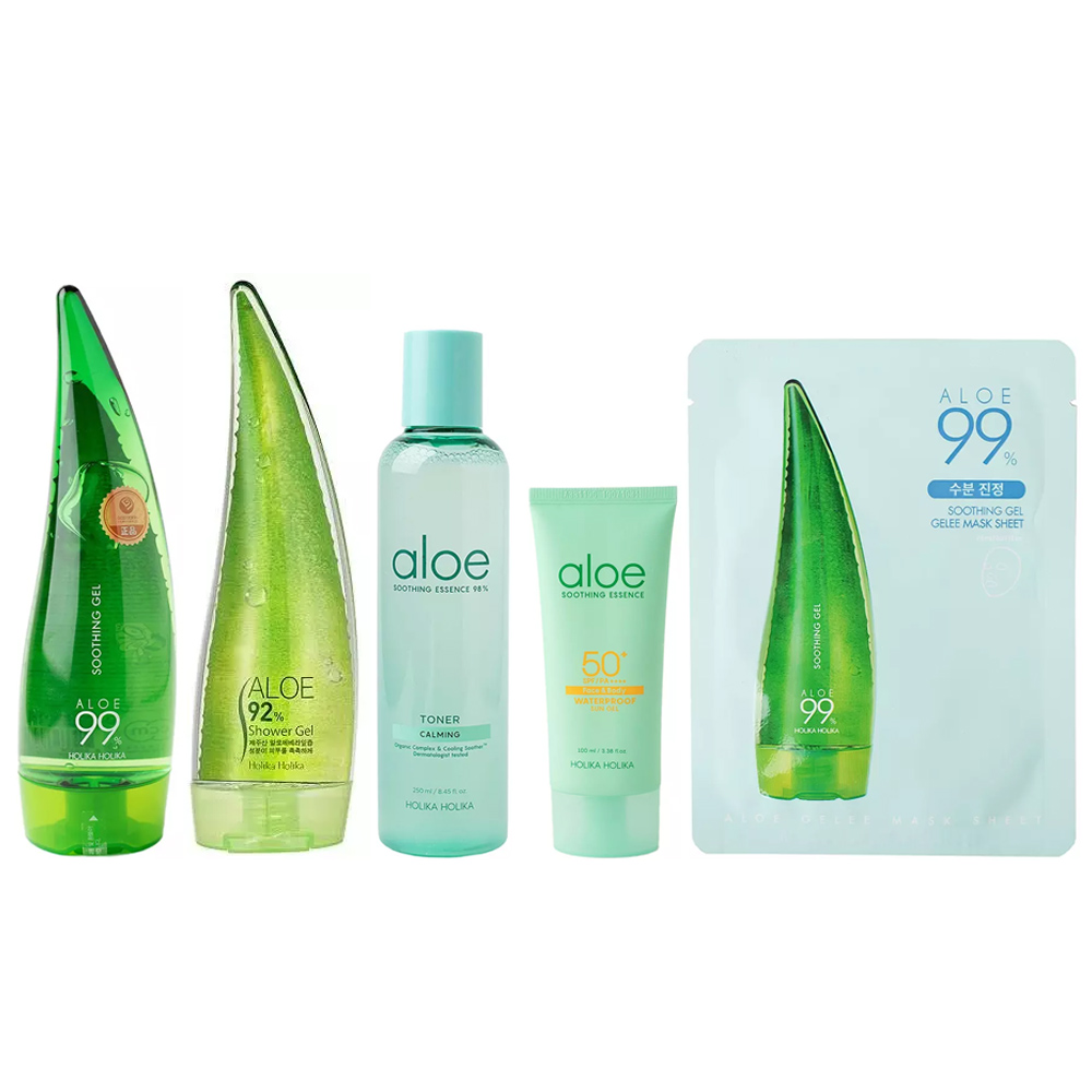 

Holika Holika Комплексный набор для кожи "Алоэ Вера", 5 средств (Holika Holika, Aloe)