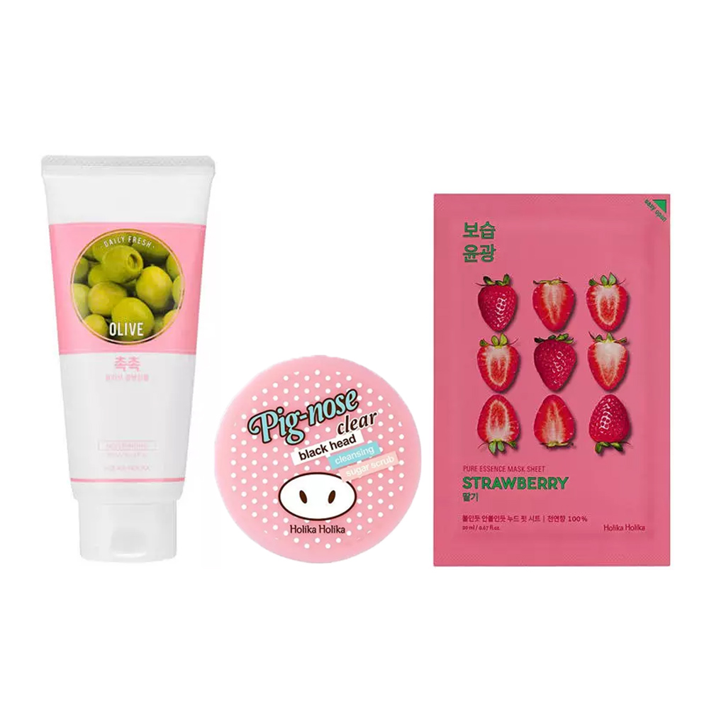 

Holika Holika Набор для очищения кожи лица: пенка 150 мл + скраб 30 мл + тканевая маска 1 шт (Holika Holika, )