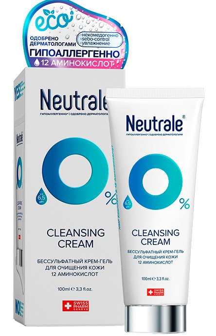 Neutrale Мягкий бессульфатный крем-гель 12 аминокислот, 100 мл (Neutrale, Для кожи лица, шеи и зоны декольте)