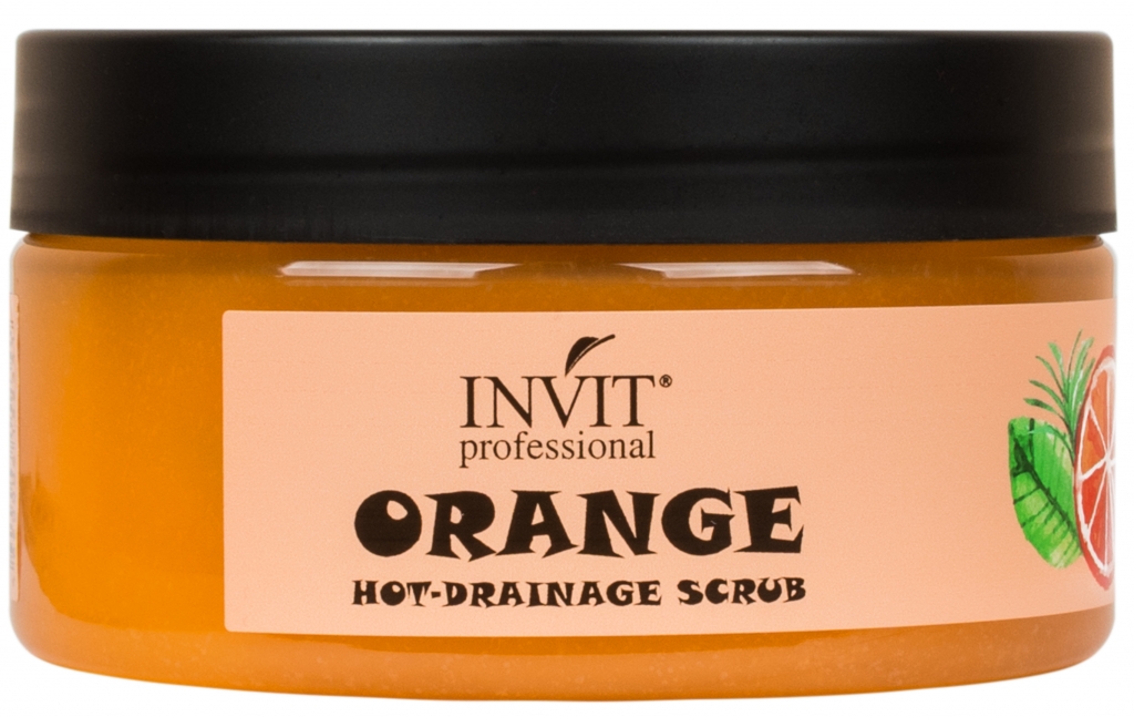 Invit Горячий дренажный скраб для тела Orange Hot-Drainage, 200 мл (Invit, Invit Body Line Pro)