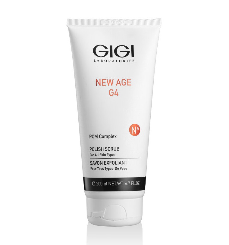 GiGi Отшелушивающее мыло-скраб Polish Scrub Savon Exfoliant для всех типов кожи, 200 мл (GiGi, New Age G4)