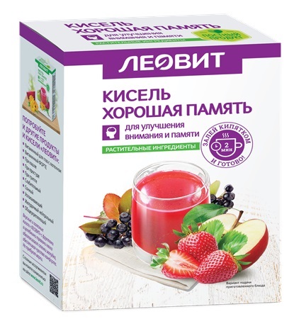 

Леовит Кисель "Хорошая память", 5 пакетов х 20 г (Леовит), Леовит
