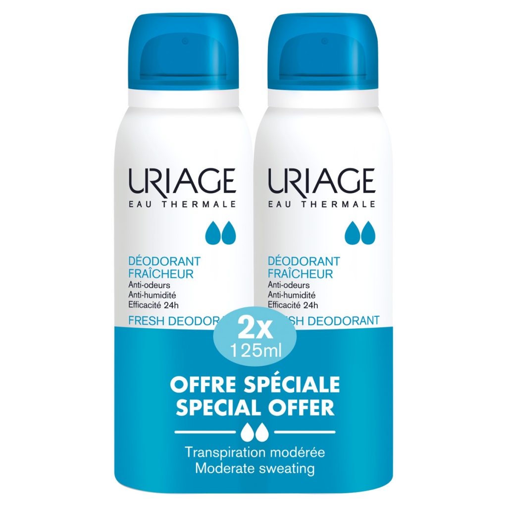 Uriage Набор (дезодорант освежающий с квасцовым камнем спрей 125 мл х 2 шт) (Uriage, Гигиена Uriage)