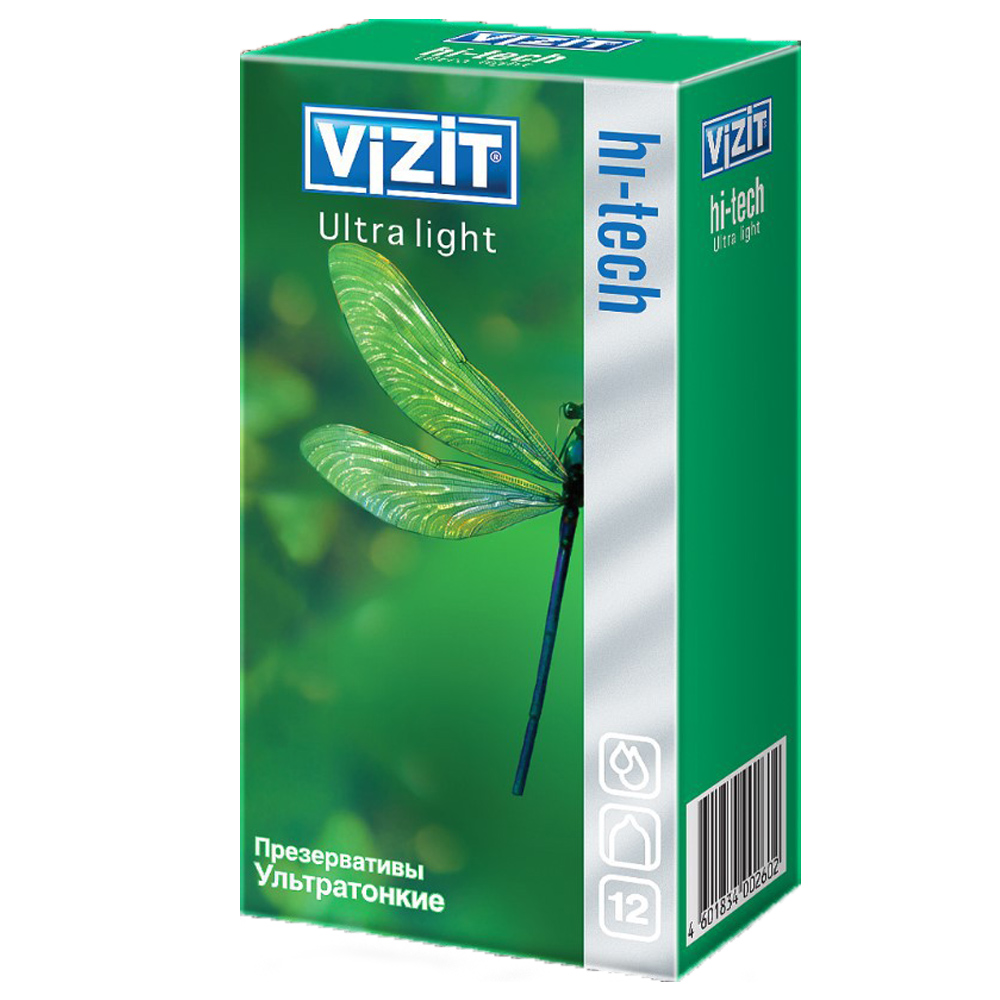 Vizit Презервативы №12 Hi-tech Ultra light, 12 шт (Vizit, Презервативы)