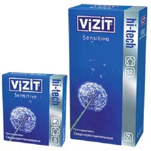 Vizit Презервативы №12 Hi-tech Sensitive, 12 шт (Vizit, Презервативы)