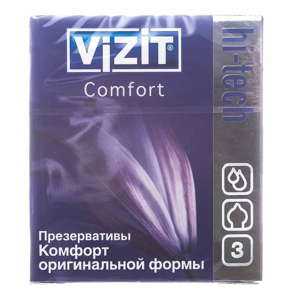 Vizit Презервативы №3 Hi-tech Comfort, 3 шт (Vizit, Презервативы)