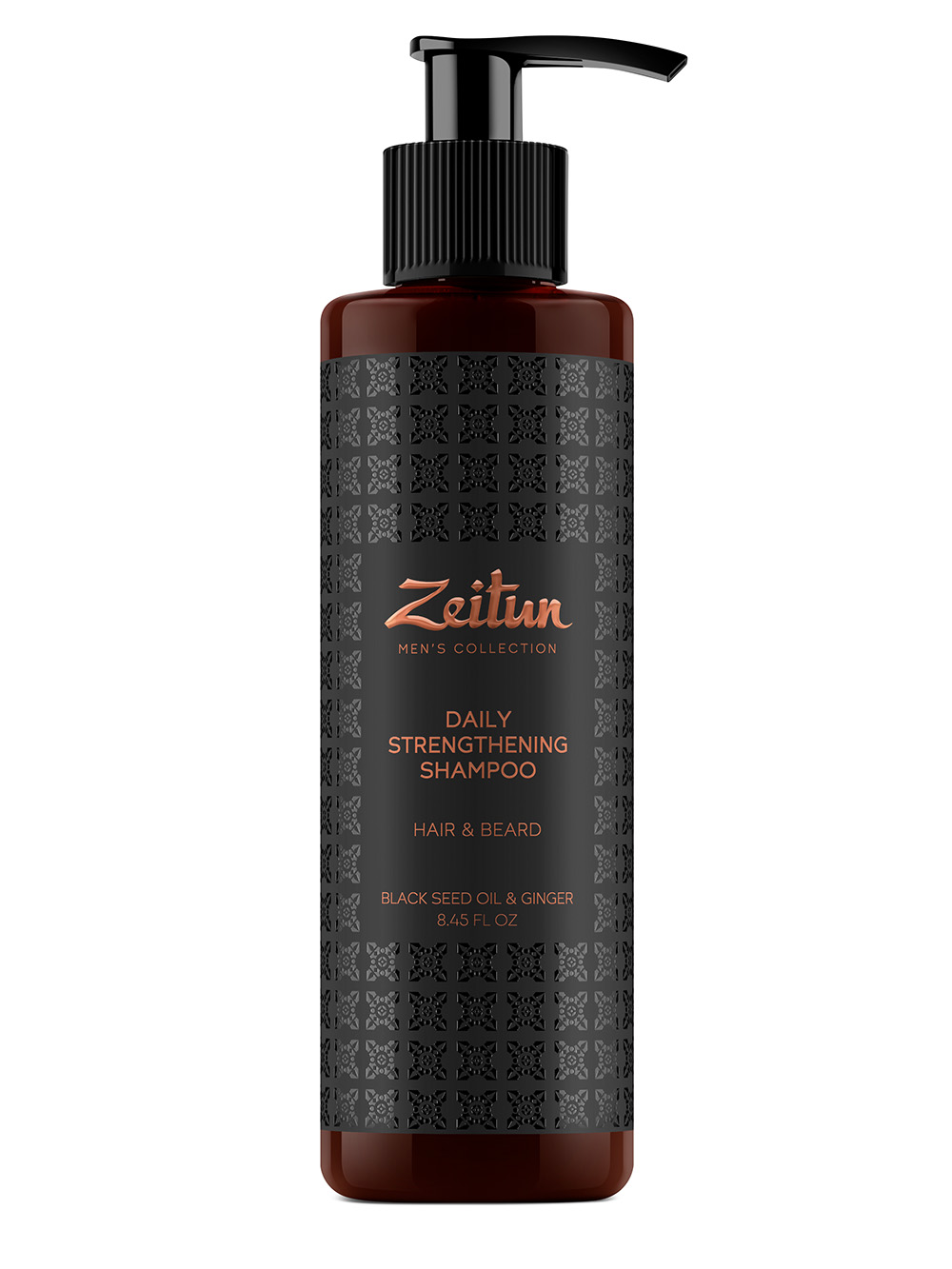 Zeitun Укрепляющий шампунь с имбирем и черным тмином для волос и бороды, 250 мл (Zeitun, Mens Collection)