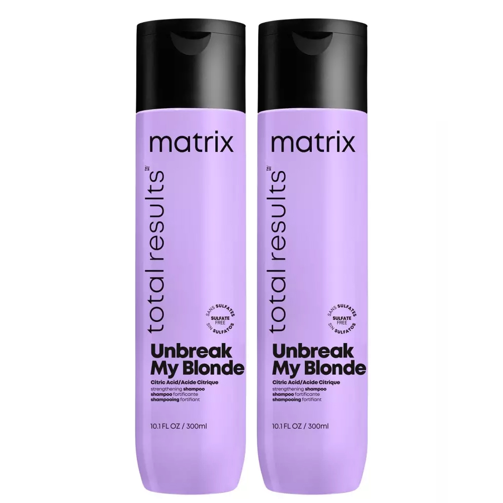 Matrix Шампунь укрепляющий для осветленных волос с лимонной кислотой Total results Unbreak My Blonde, 300 мл х 2 шт (Matrix, Total results)