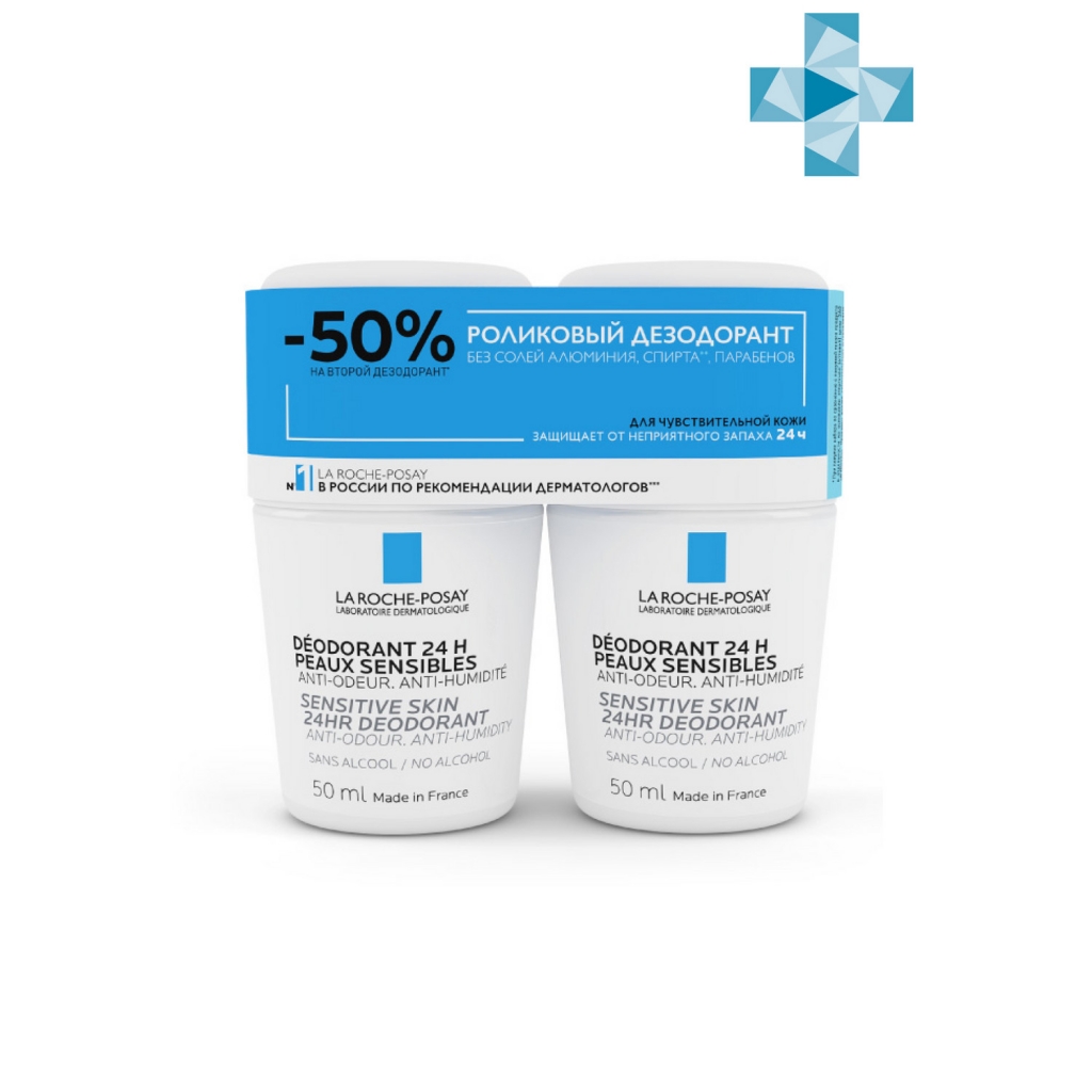 

La Roche-Posay Набор (дезодорант-ролик физиологический 24 ч, 50 мл х 2 шт) (La Roche-Posay, Deodorant)