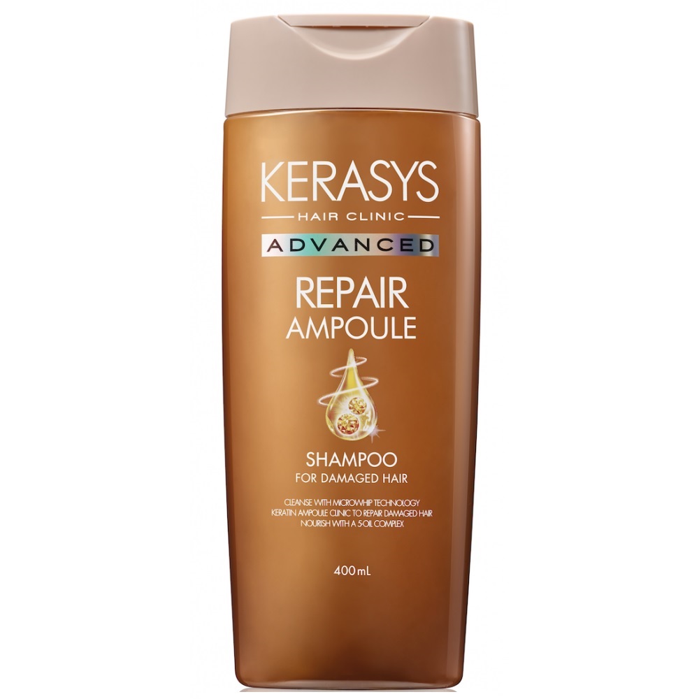 Kerasys Ампульный шампунь Интенсивное восстановление с кератиновыми ампулами, 400 мл (Kerasys, Hair Clinic)