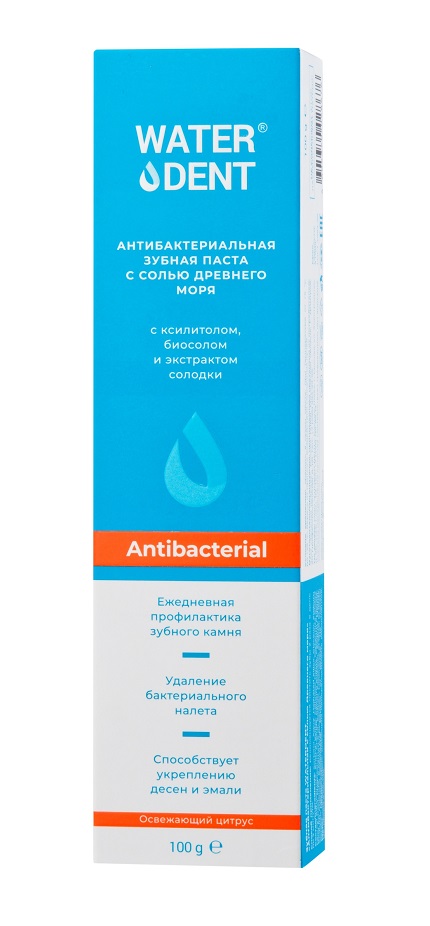 Waterdent Антибактериальная зубная паста со вкусом цитруса, 100 г (Waterdent, Зубная паста)