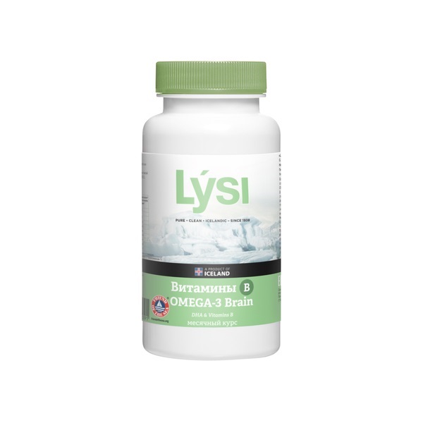 Lysi Комплекс омега-3 Брэйн с витаминами группы В, 60 капсул (Lysi, )