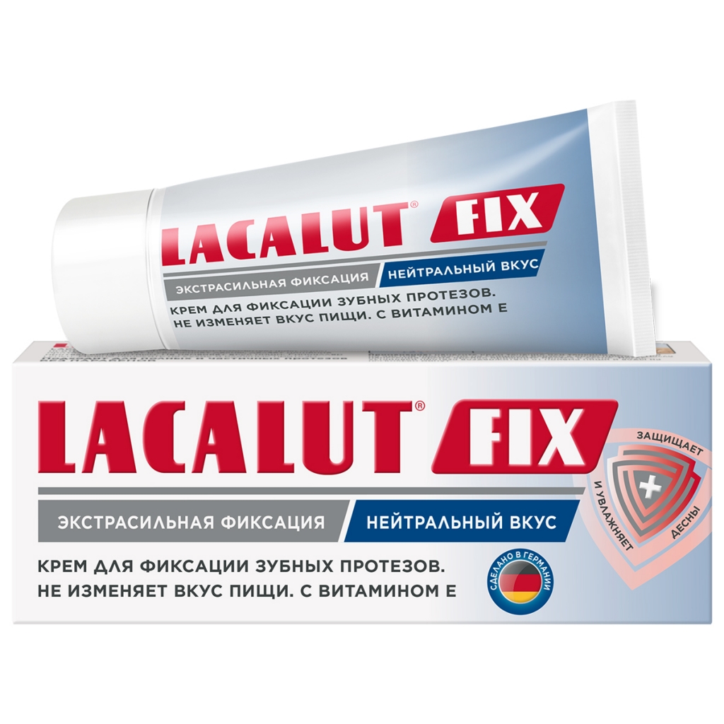 

Lacalut Крем для фиксации зубных протезов Fix c нейтральным вкусом, 20 г (Lacalut, Для зубных протезов)