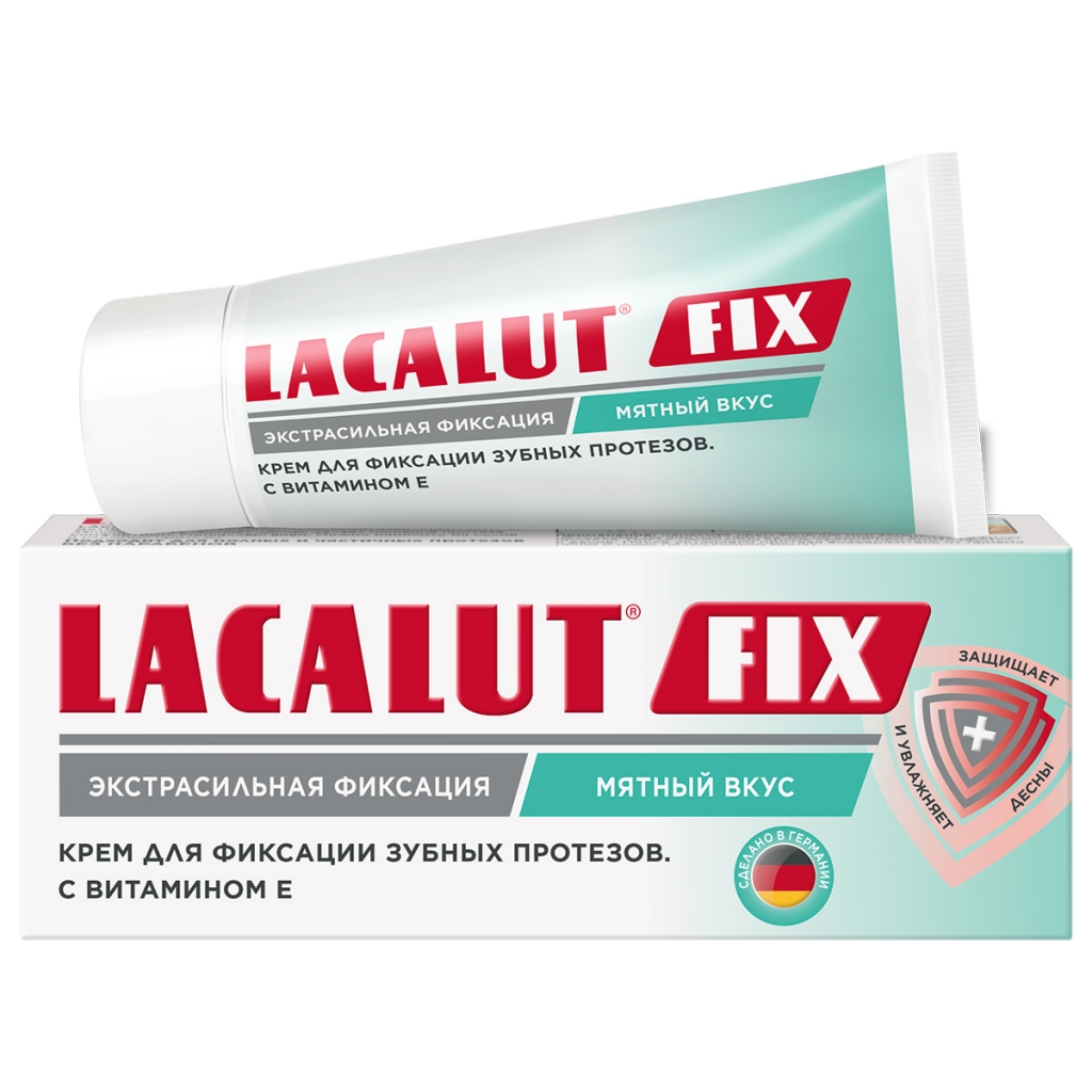 

Lacalut Крем для фиксации зубных протезов Fix c мятным вкусом, 20 г (Lacalut, Для зубных протезов)